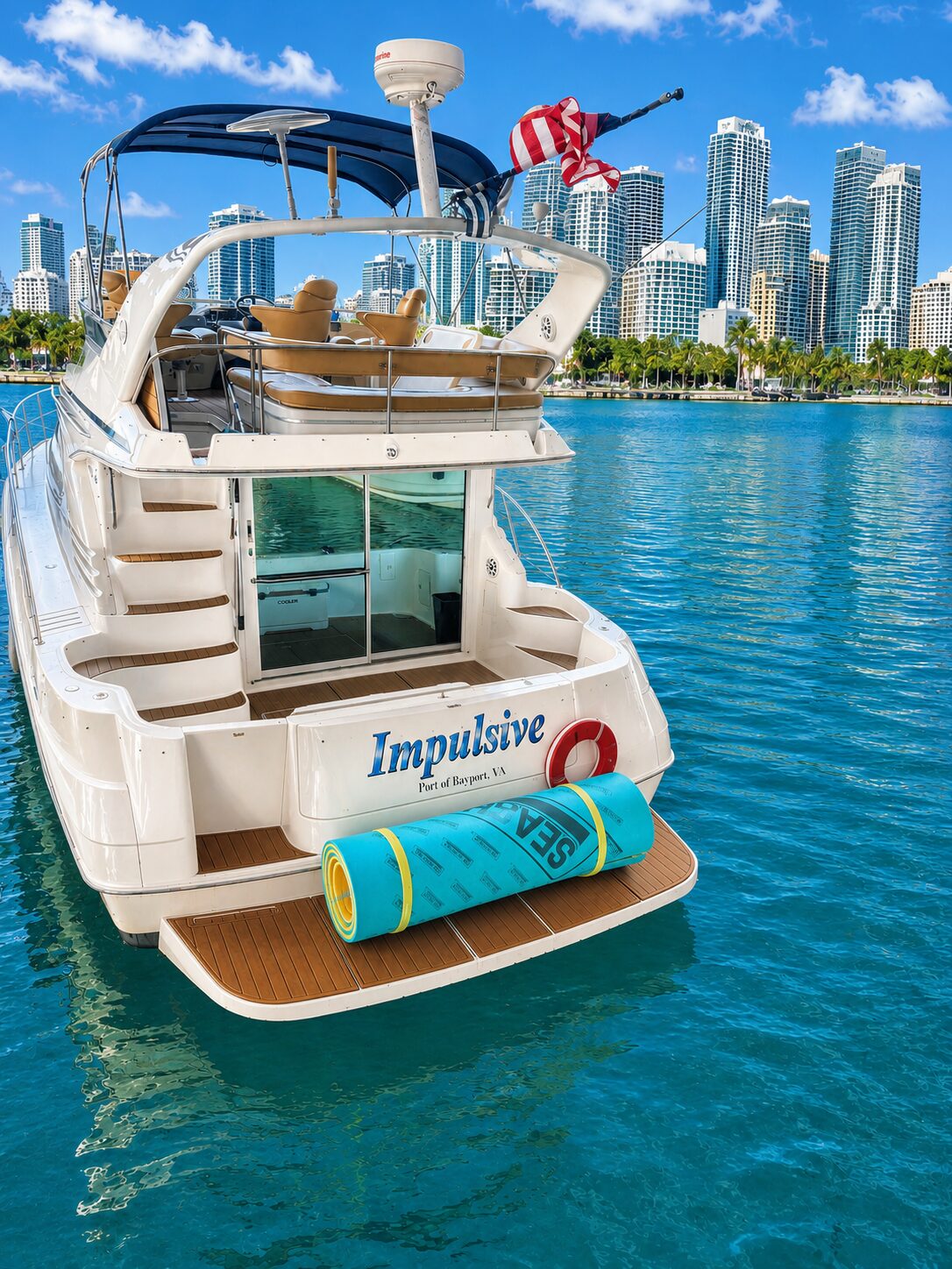 Meridian 411 Sedan Bridge yacht charter Miami